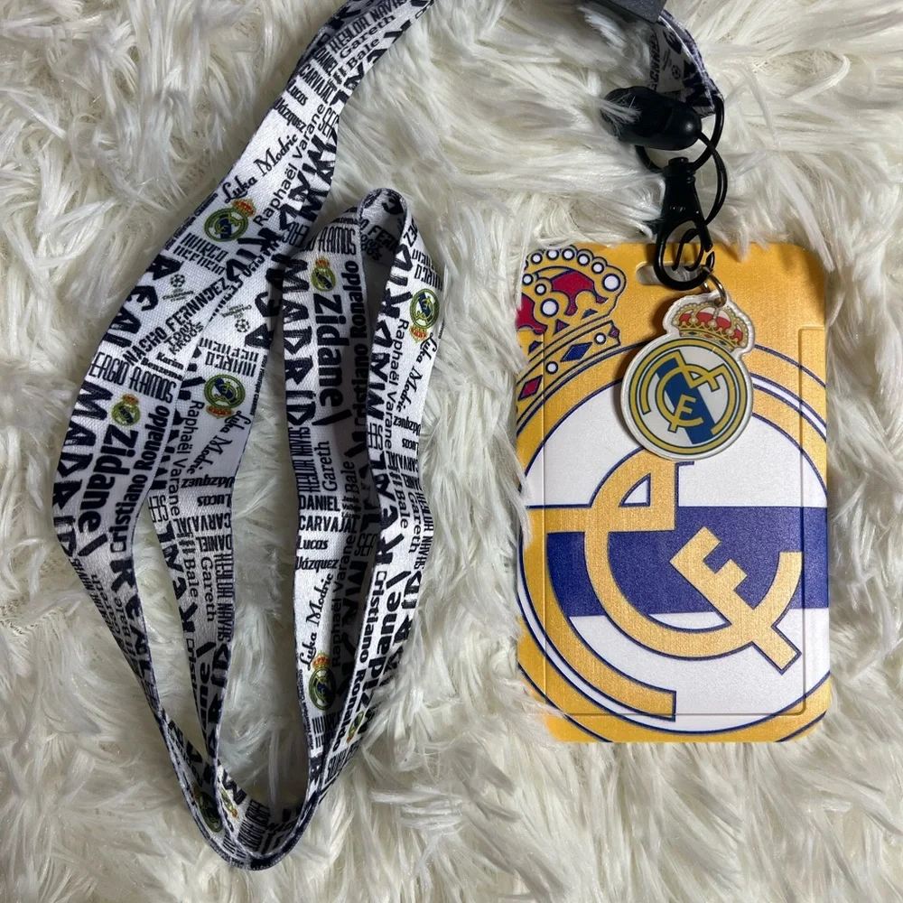 Real Madrid Lanyard with ID Badge Holder & Keychain, CAN BUNDLE ITEMS